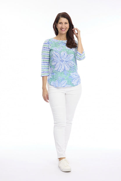 3/4 Sleeve Scoop Neck Tee