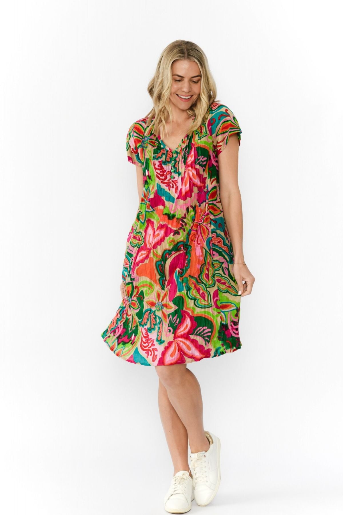 Nicola Dress Cap Sleeve