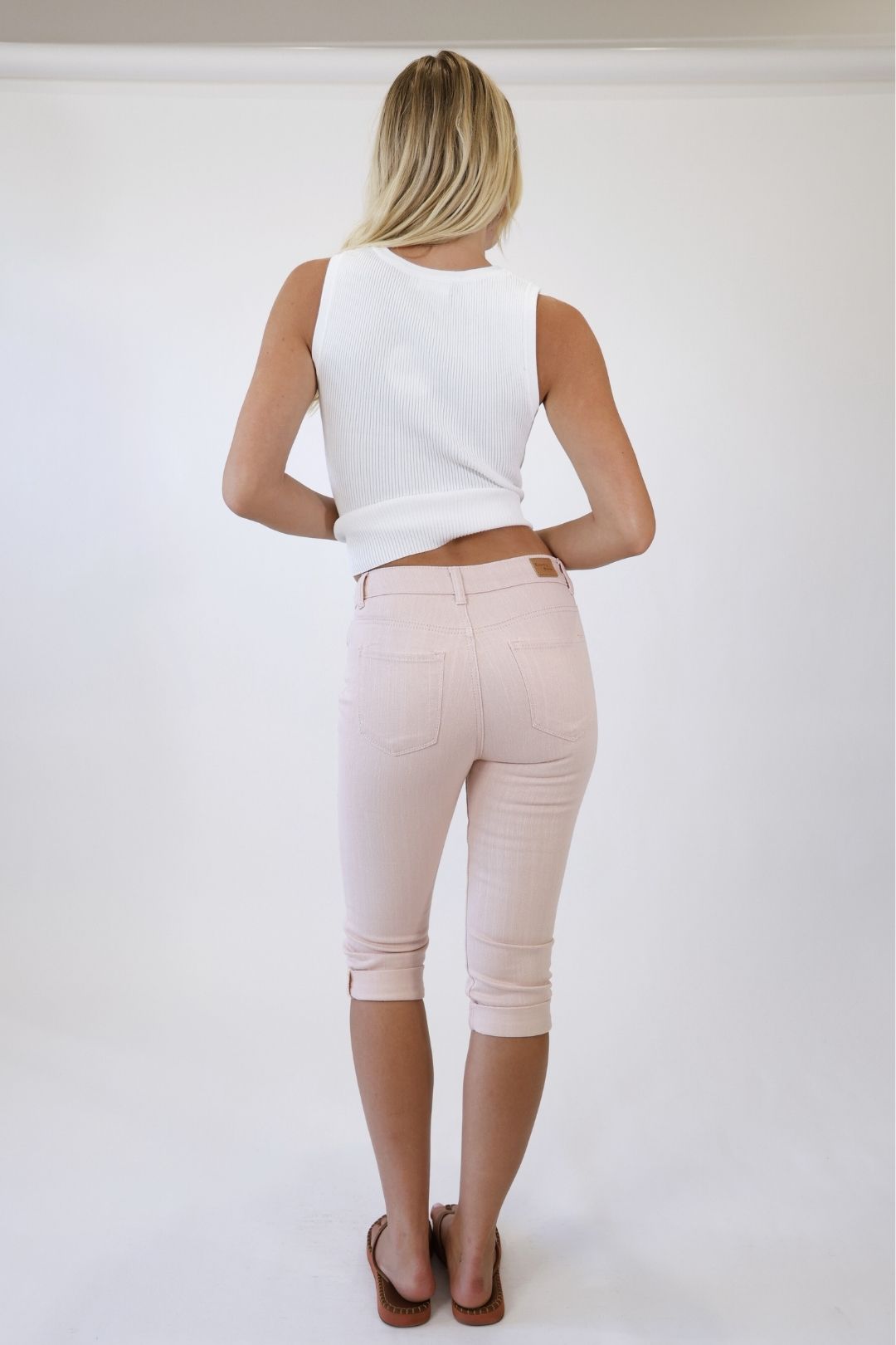 Sienna Capri Jeans – Blush