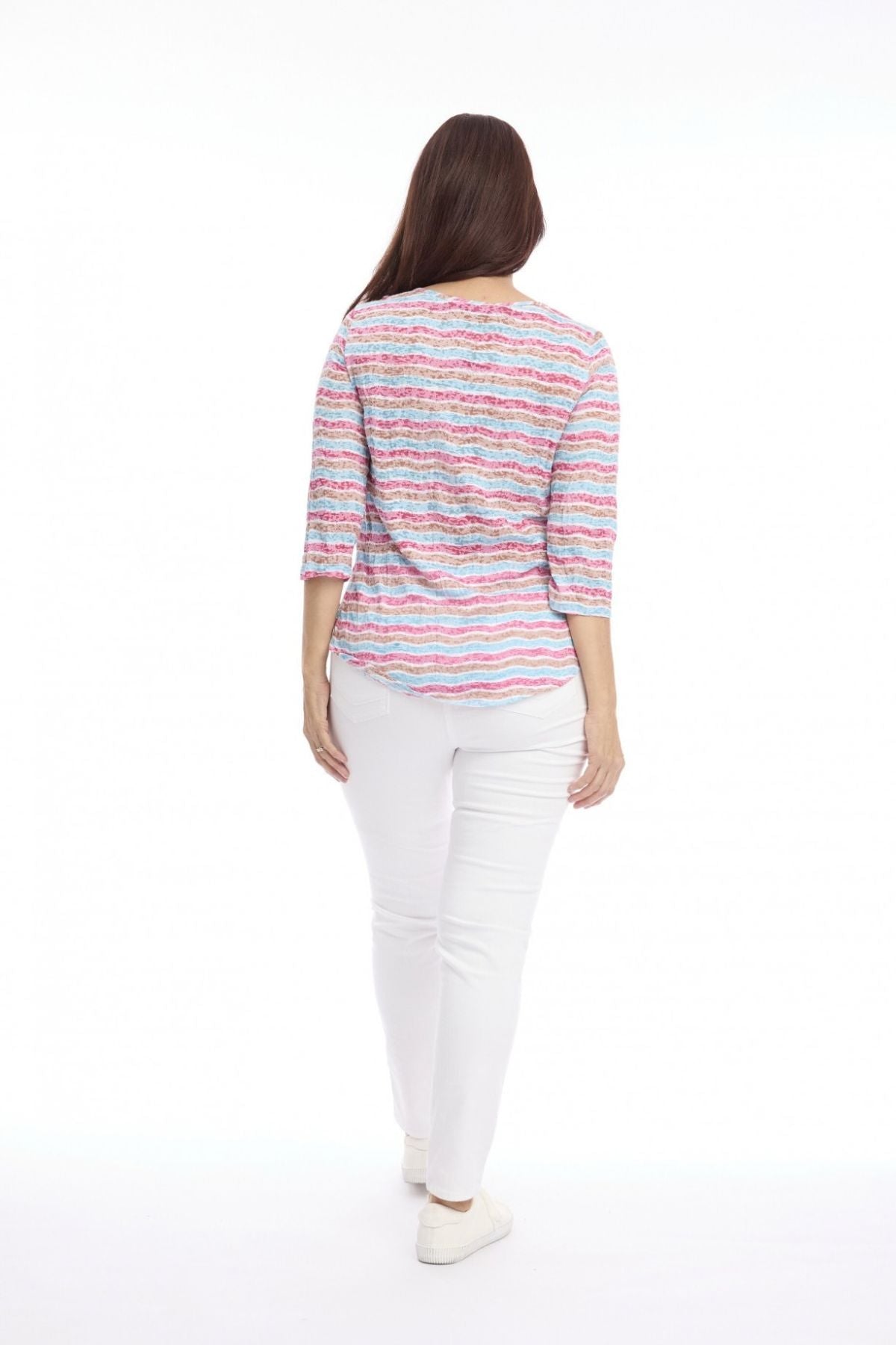 3/4 Sleeve Scoop Neck Tee