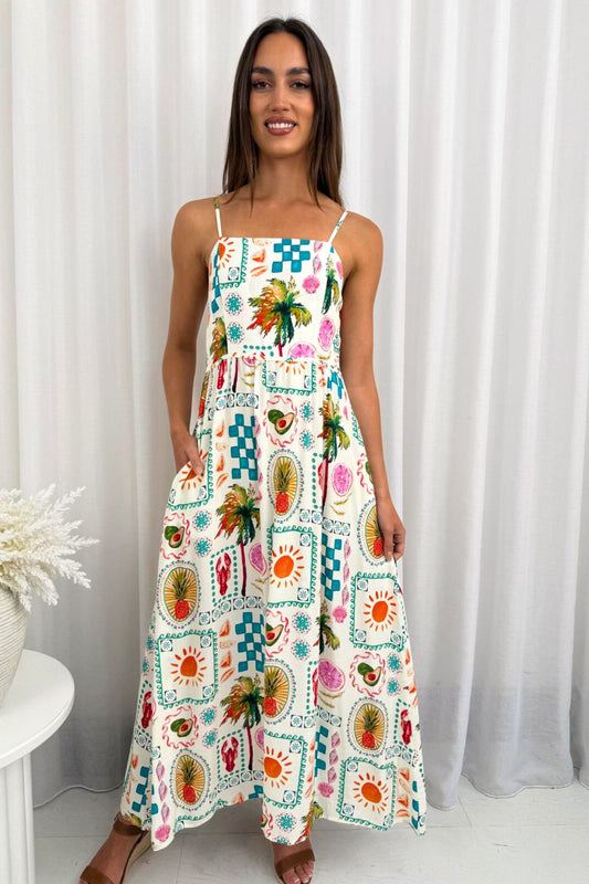Papaya Kiss Maxi Dress
