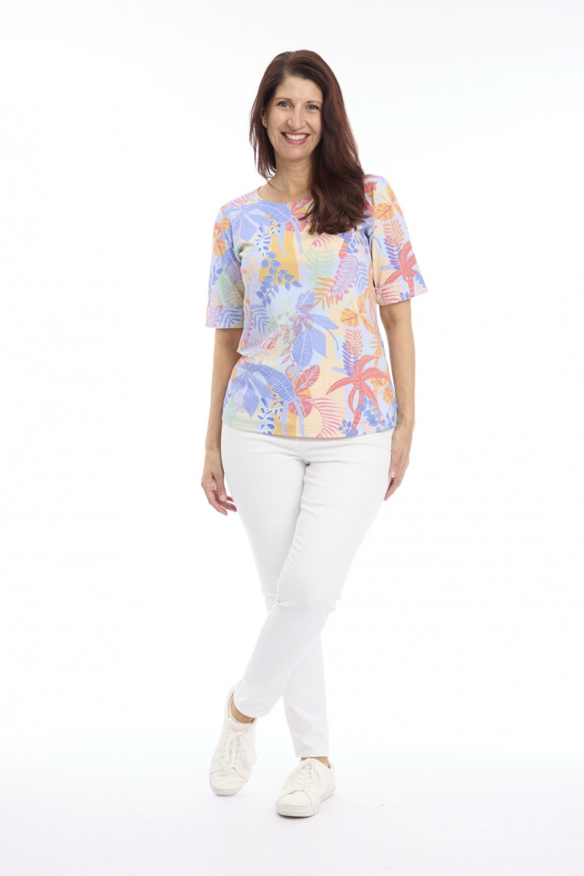 Round Neck with Short Sleeves
