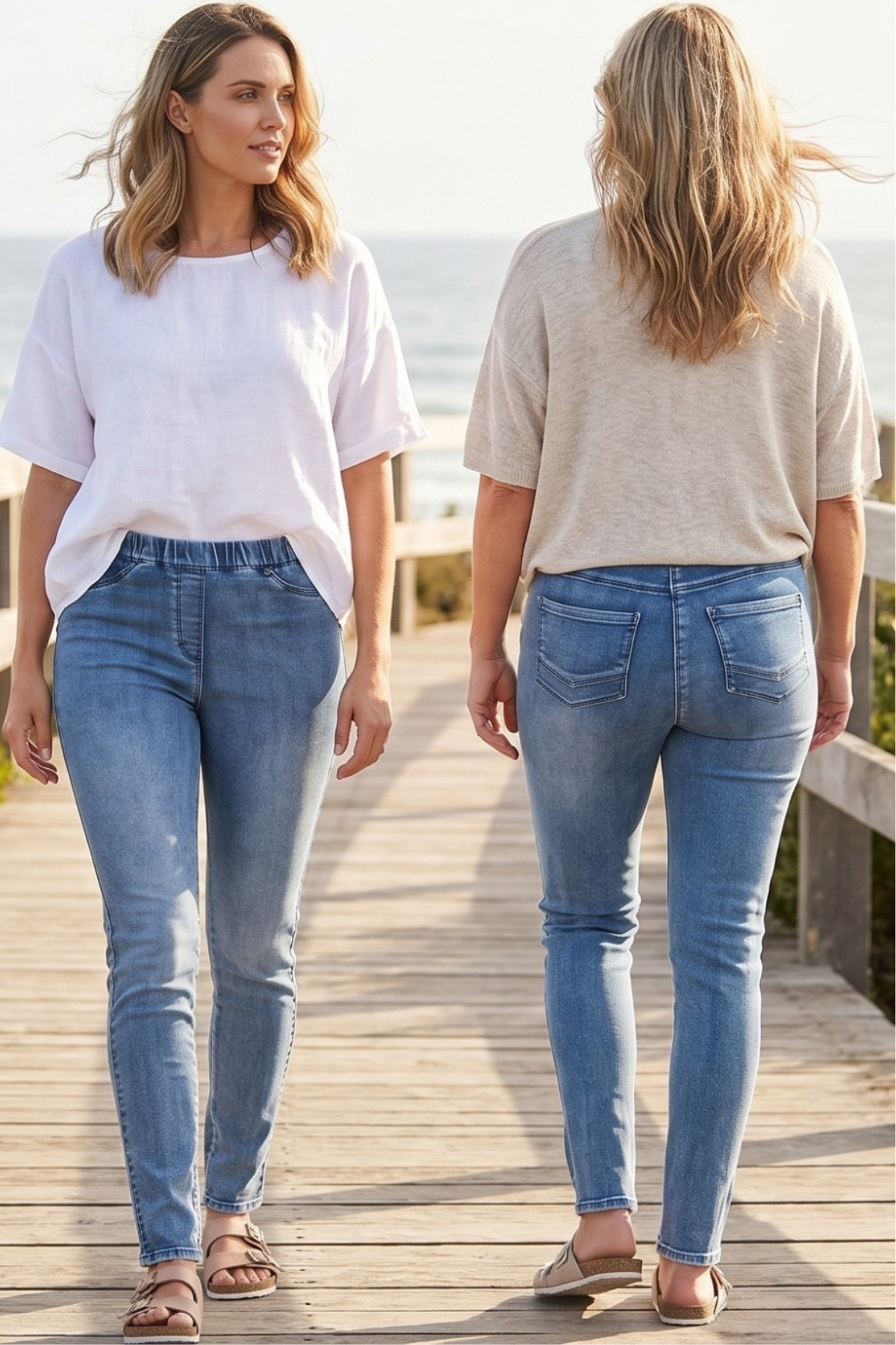 Full Length Stretch Denim Jeggings