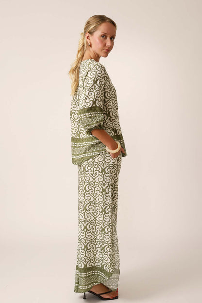 Capri Pants -Olive Green