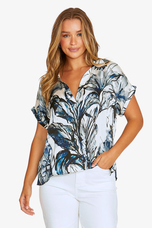 Inky Abstract Top