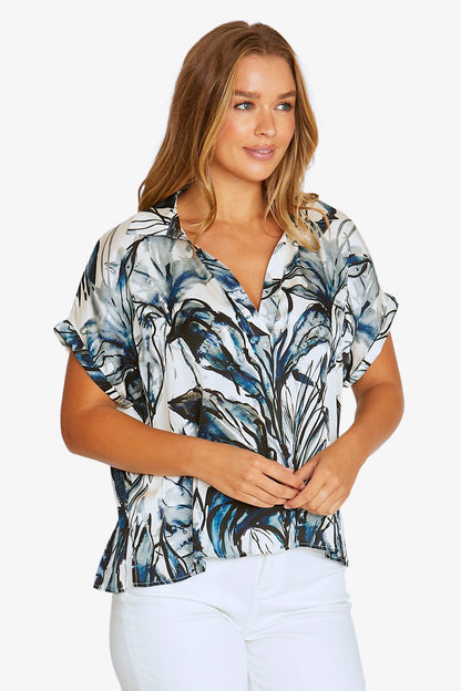 Inky Abstract Top