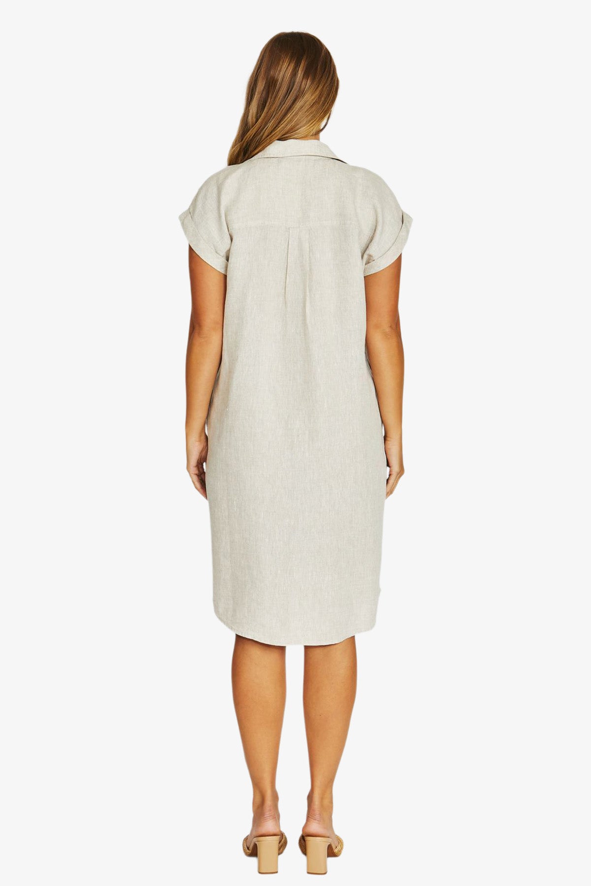 Pocket Shirt Dress - Nat Flax