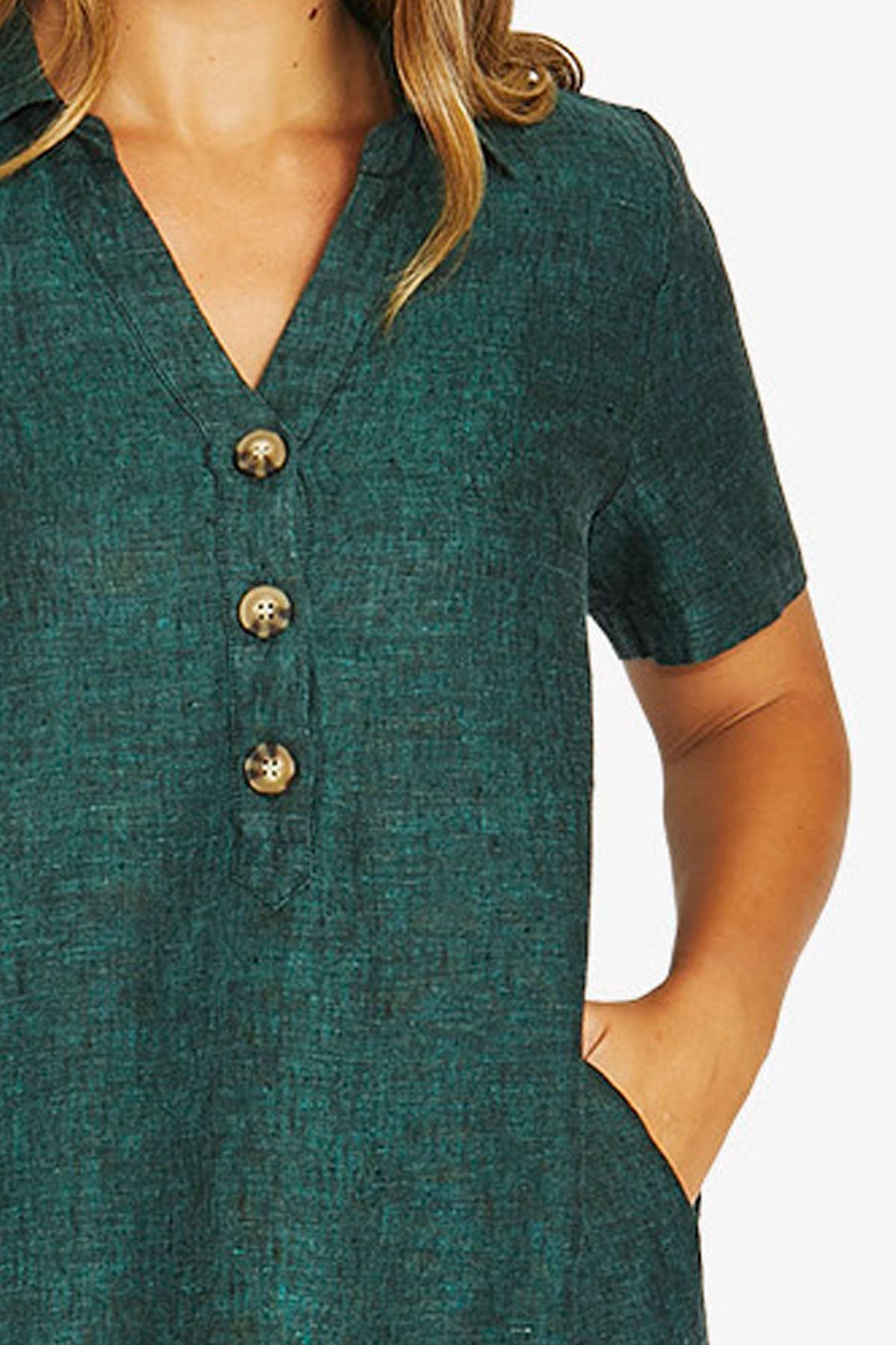 Open Collar Dress