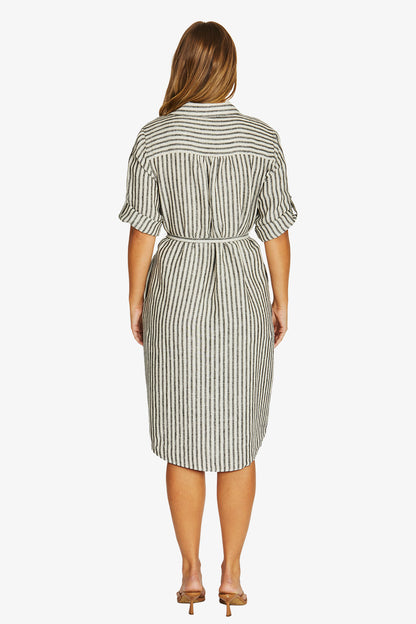 Jump Striped Linen Dress