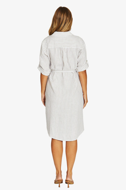 Jump Striped Linen Dress