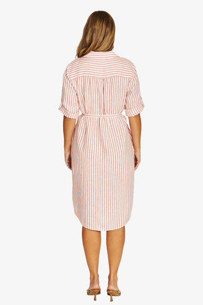 Jump Striped Linen Dress