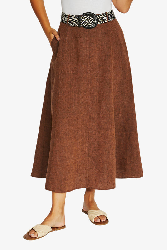 Belted Seam Skirt