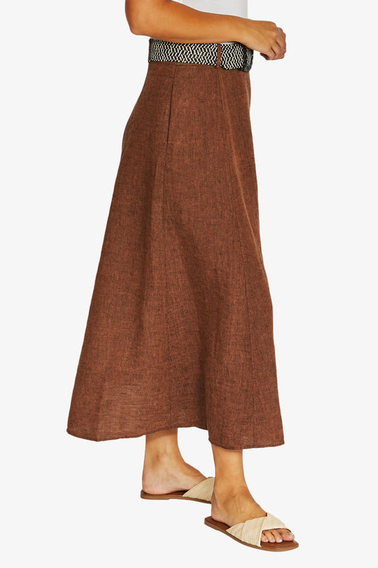 Belted Seam Skirt