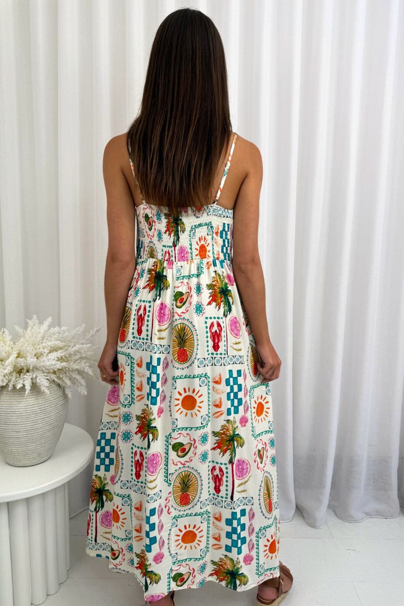 Papaya Kiss Maxi Dress
