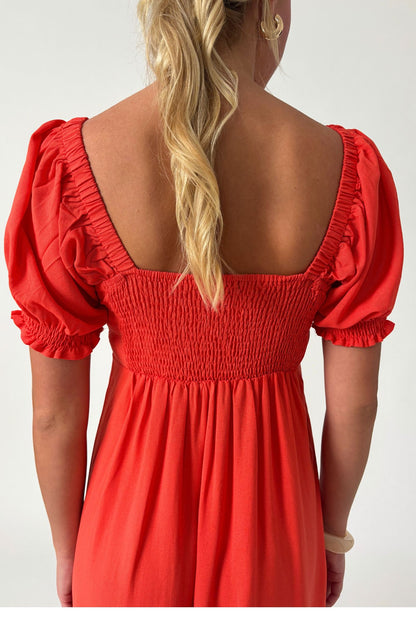 Midnight Bloom Dress- Orange