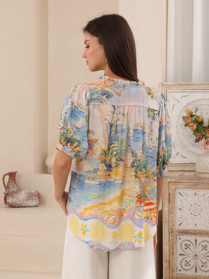 Summer Postcard Top