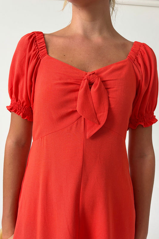 Midnight Bloom Dress- Orange