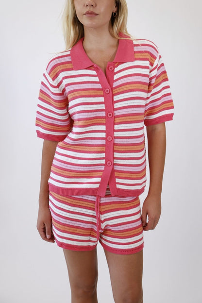 Sunset Stripe Knit Top