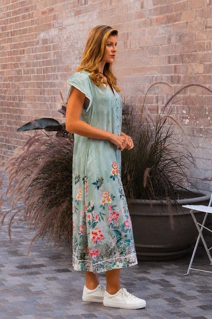 Sanders Midi Dress - Sage Pink Floral