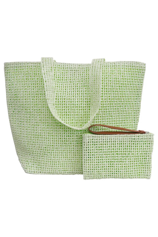 Summer Woven Tote Bag Set