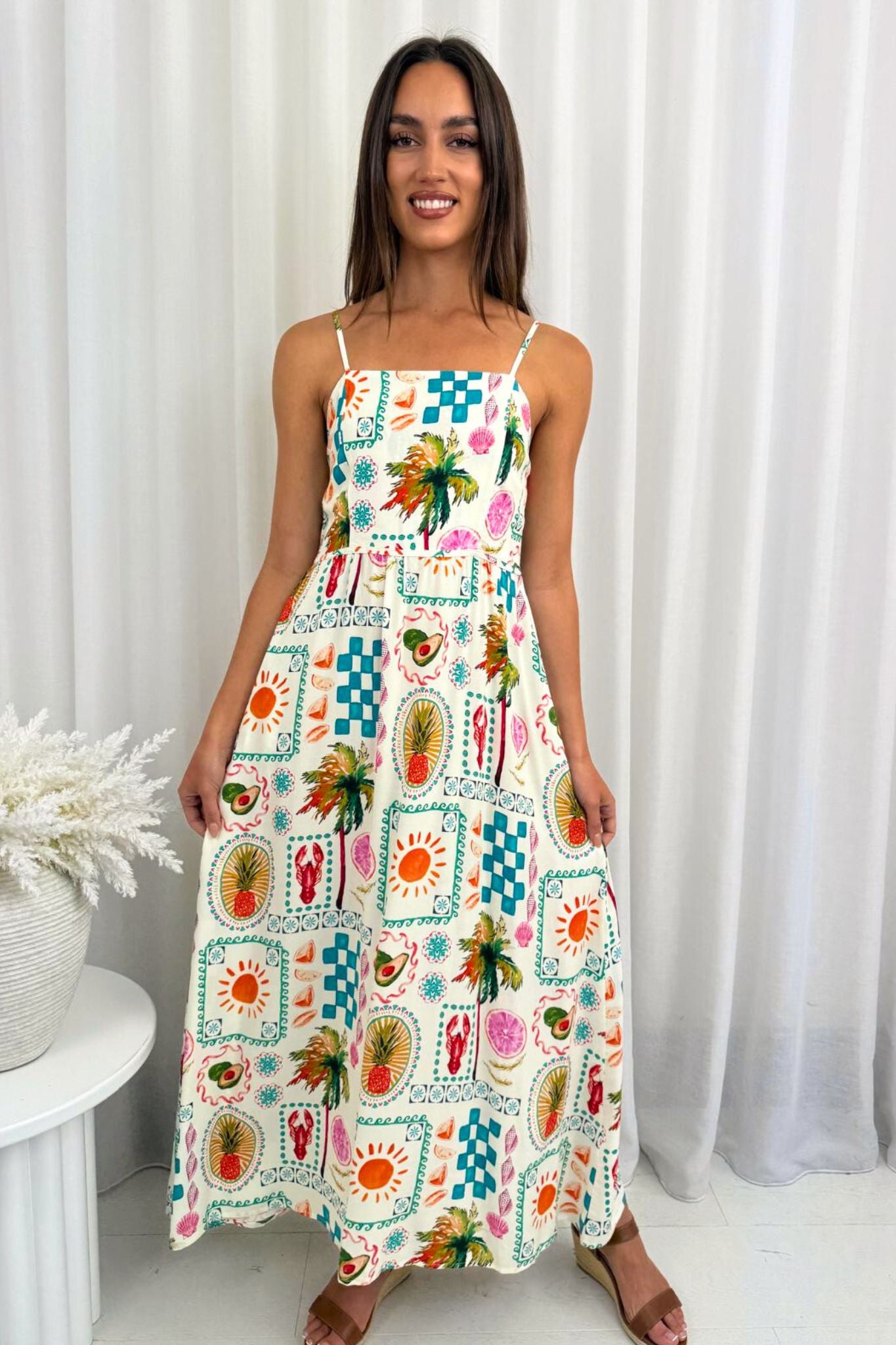 Papaya Kiss Maxi Dress