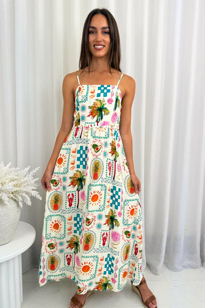 Papaya Kiss Maxi Dress