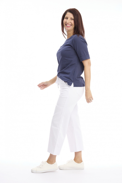 Drawstring Wide Leg 7/8