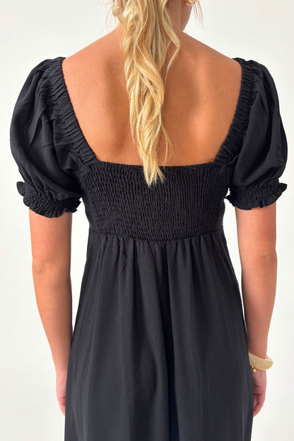 Midnight Bloom Dress- Black