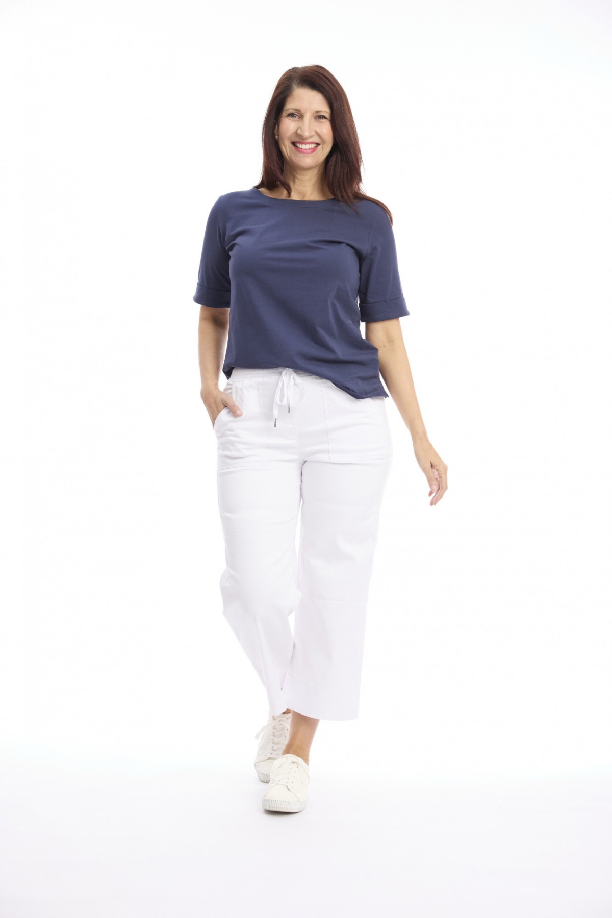 Drawstring Wide Leg 7/8