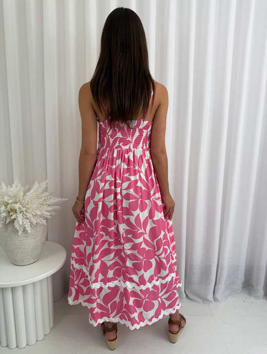 Flamingo Bloom Maxi Dress