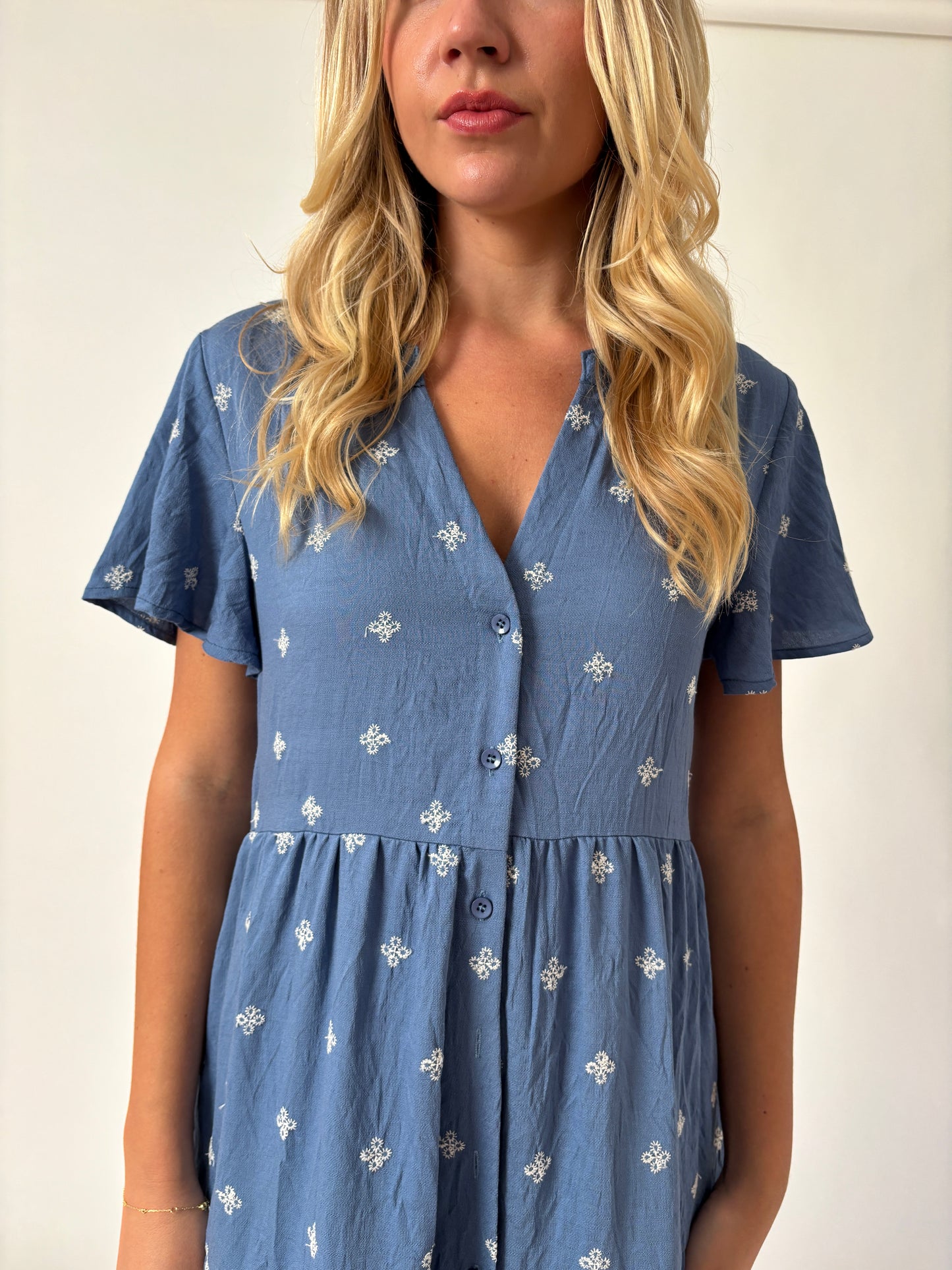 Lila Embroidered Dress