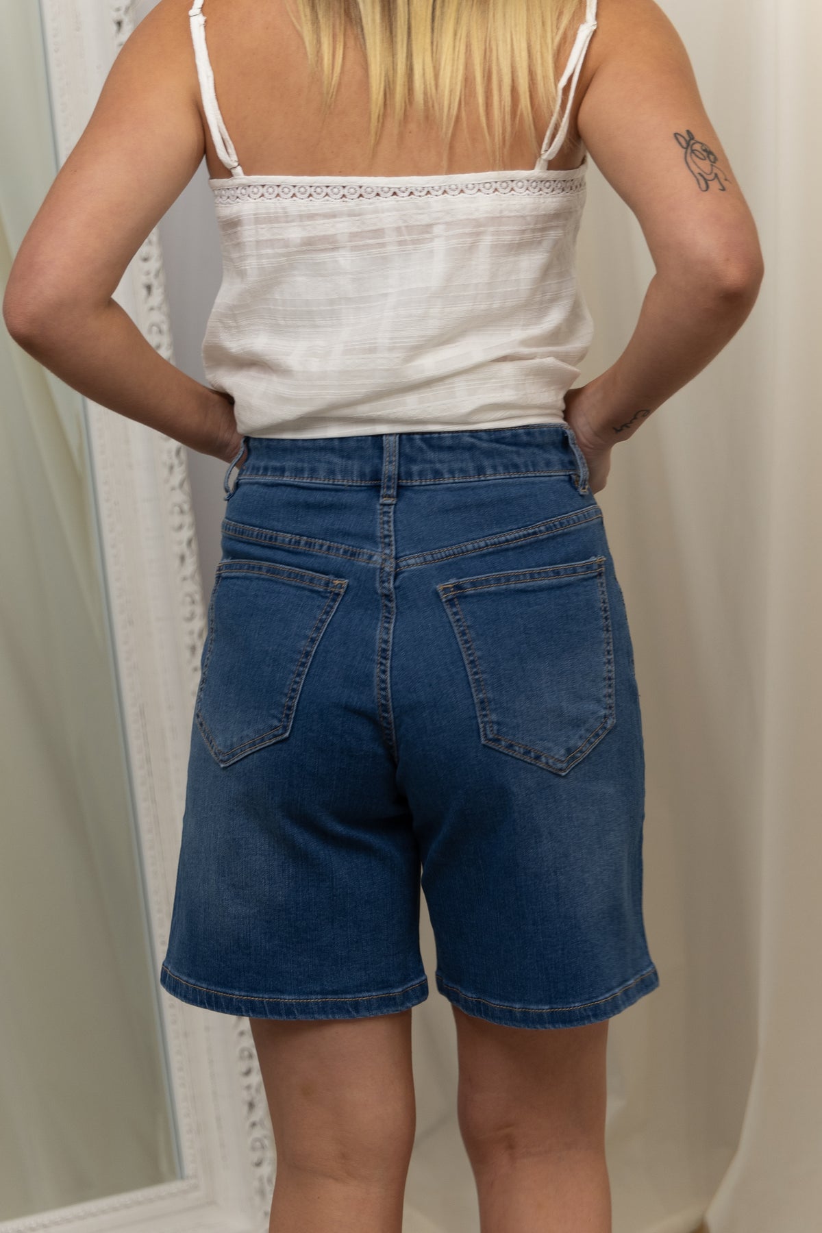Blue Shorts with front pockets