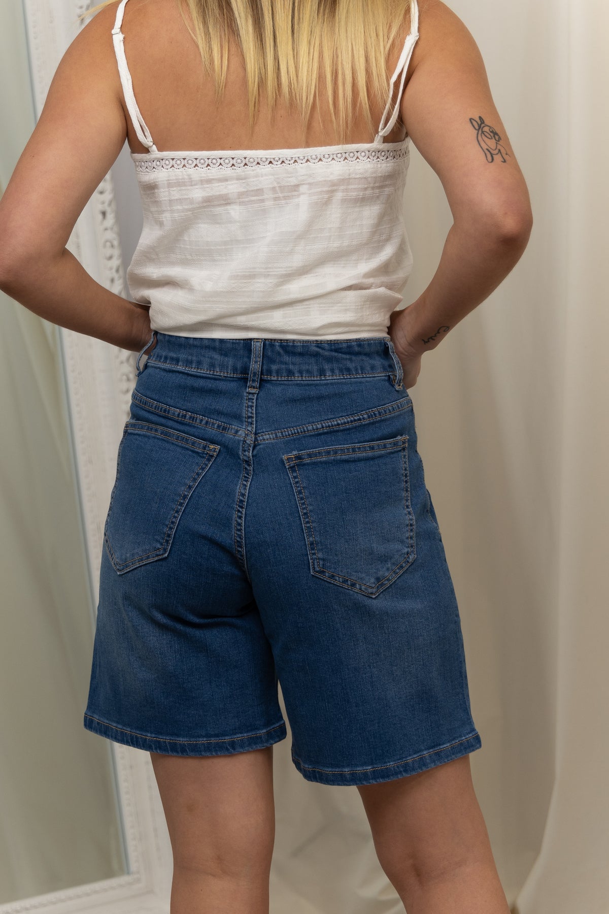 Blue Shorts with front pockets