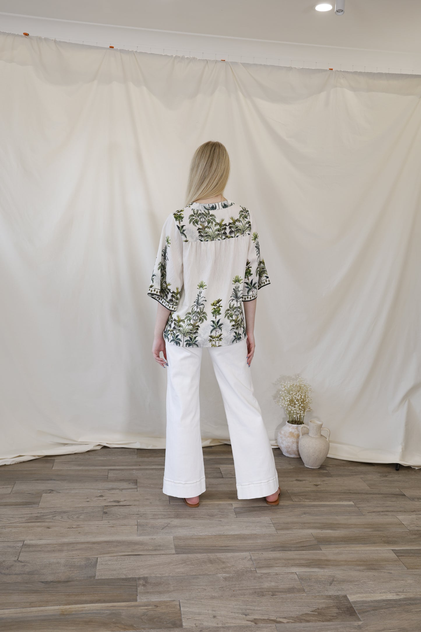 White High-Rise Utility Wide Leg Jeans