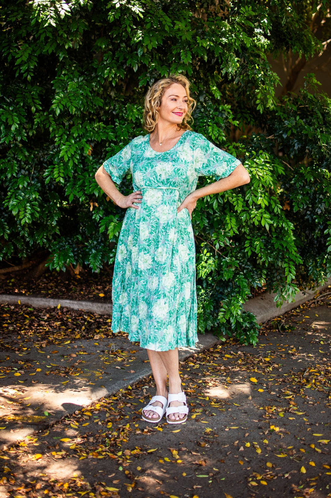 Mint Garden Midi Dress