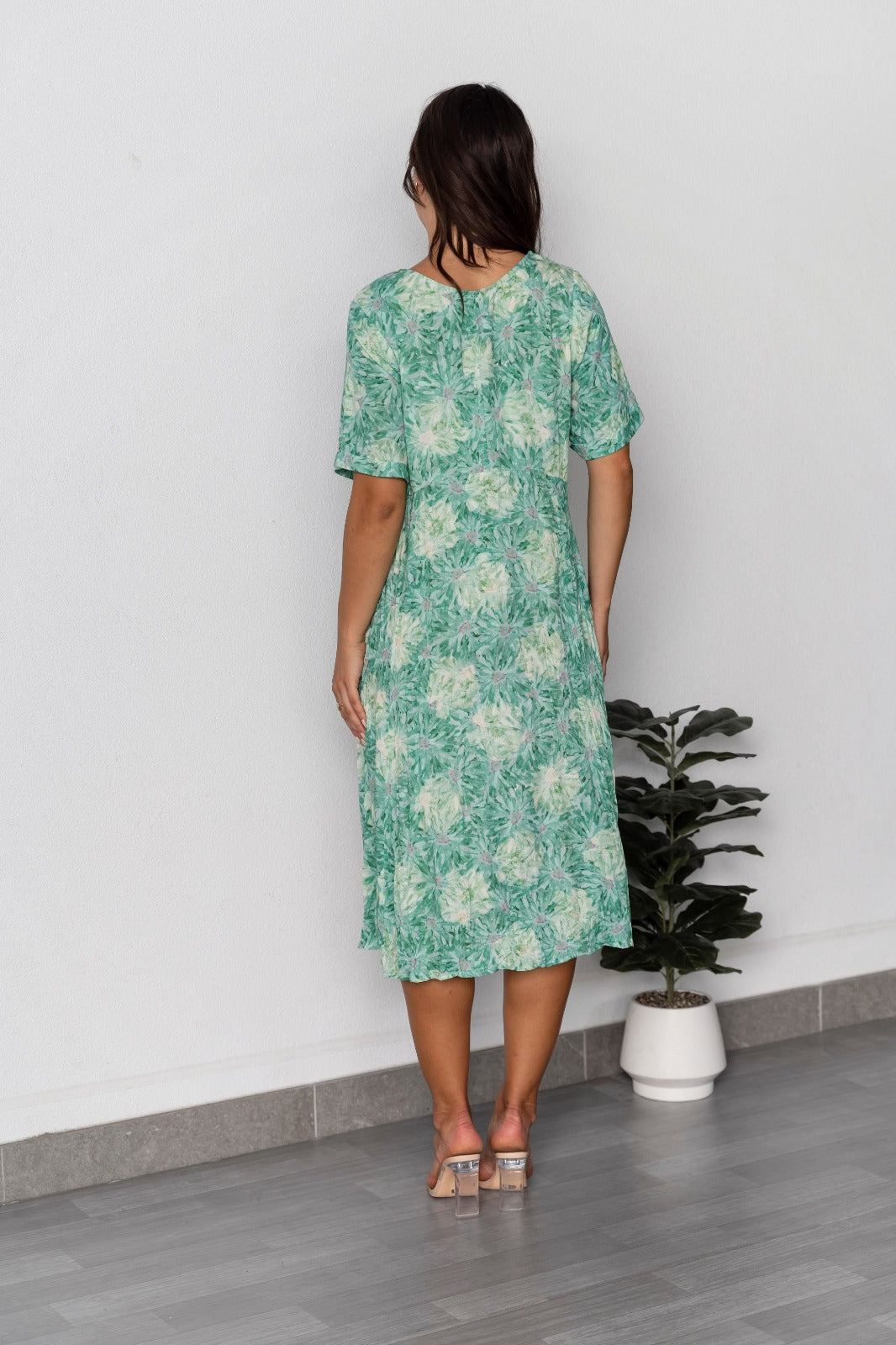 Mint Garden Midi Dress
