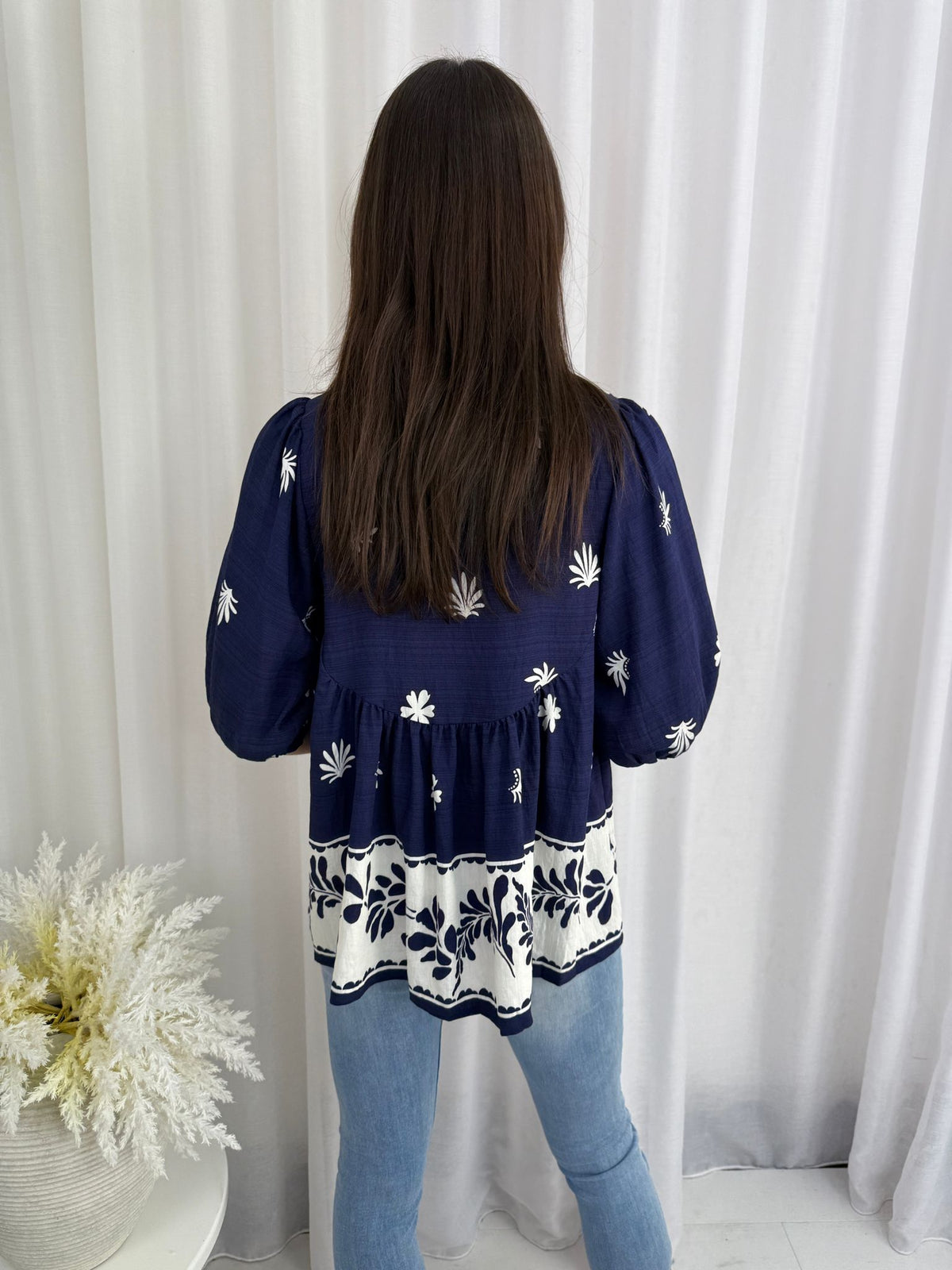 Olive Navy Top