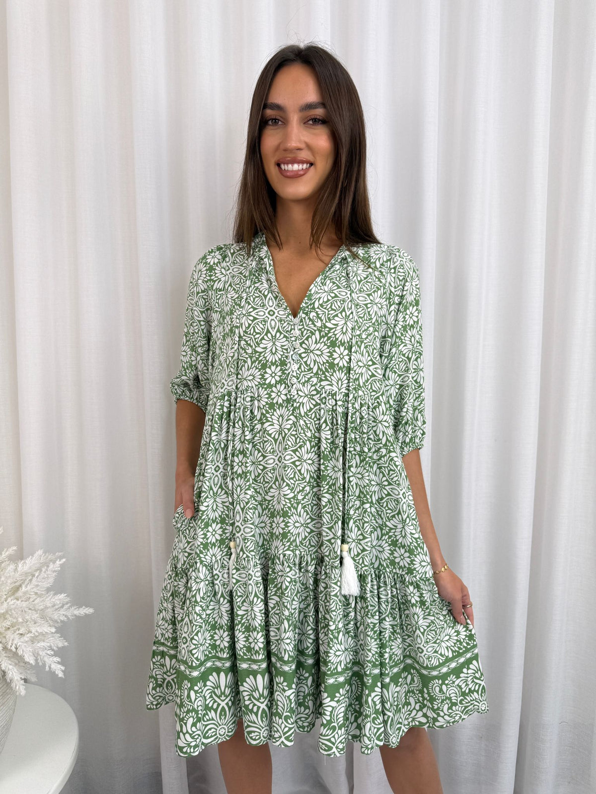 Meadow Vine Dress – Green