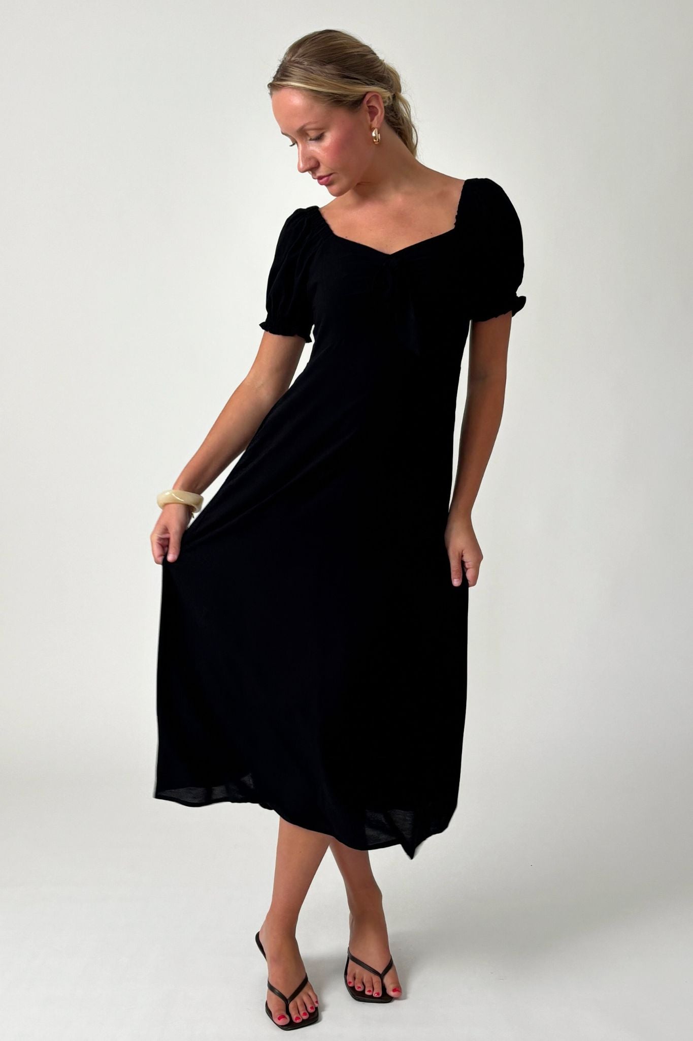 Midnight Bloom Dress- Black