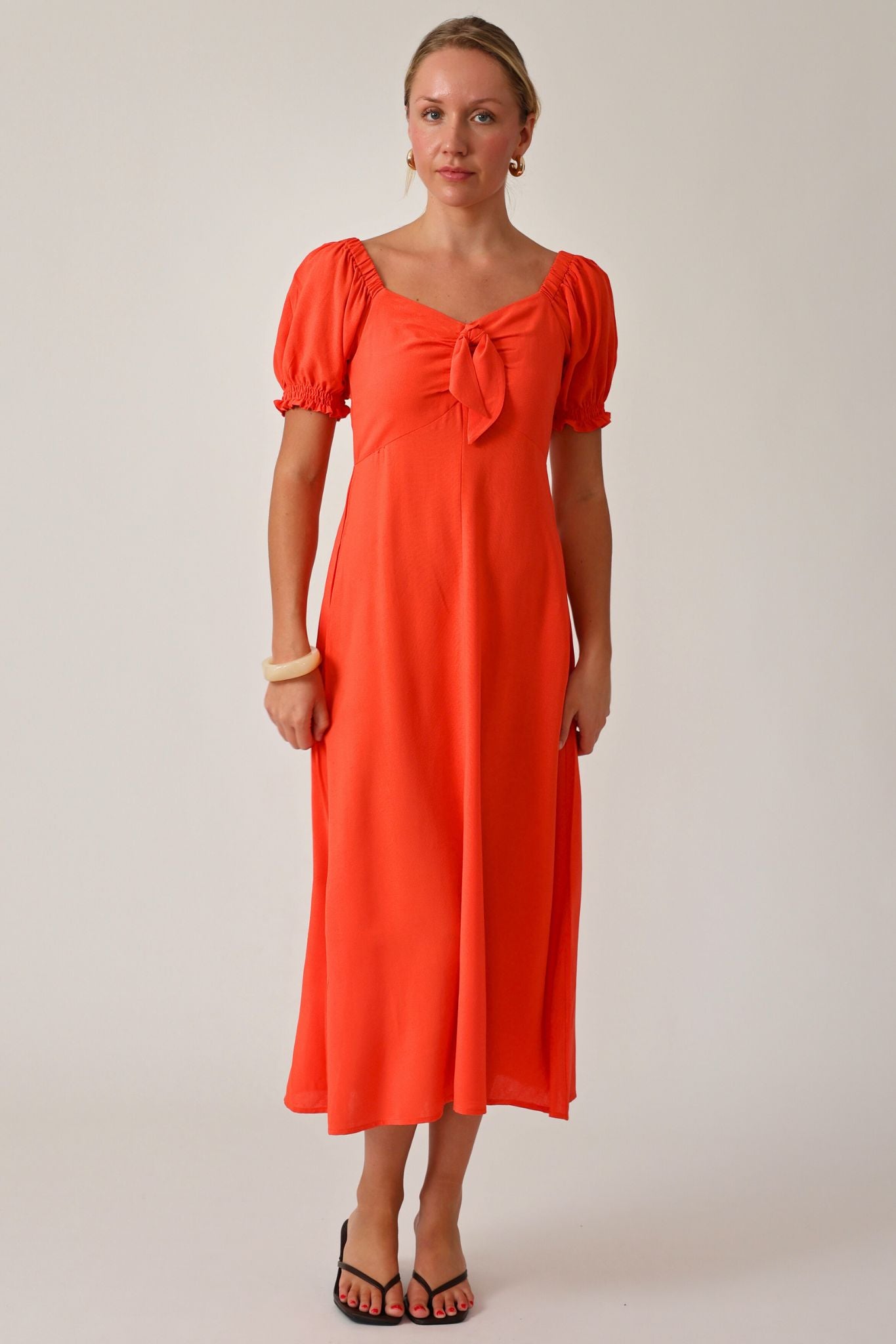 Midnight Bloom Dress- Orange
