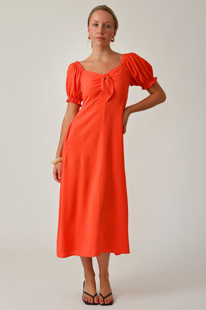 Midnight Bloom Dress- Orange