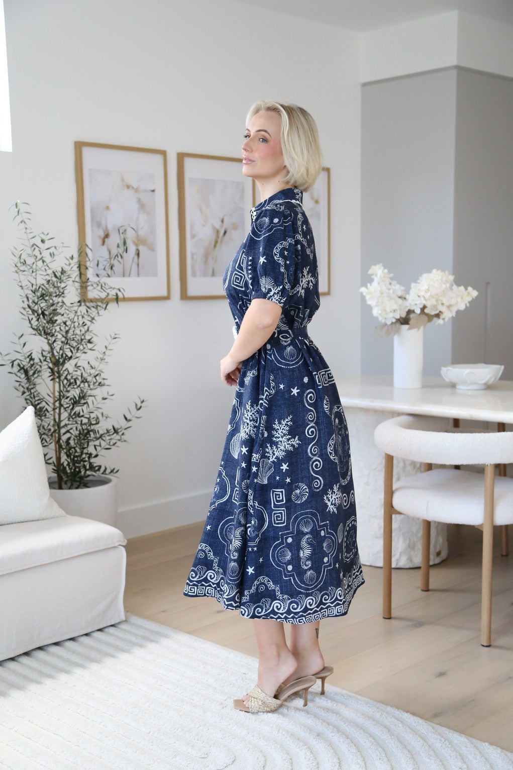 Navy Sea Breeze Tassel Dress