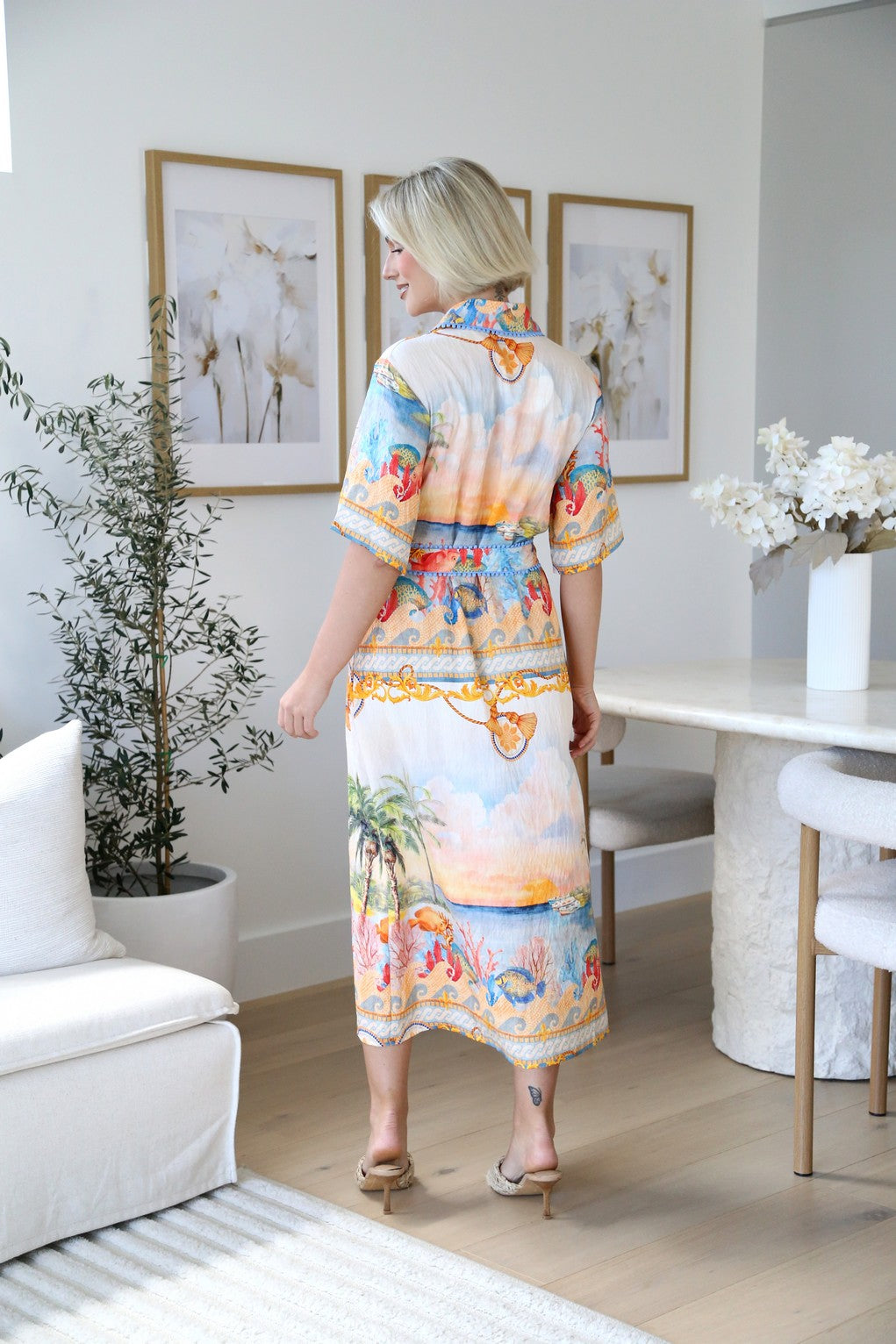 Sunset Voyage Shirt Dress