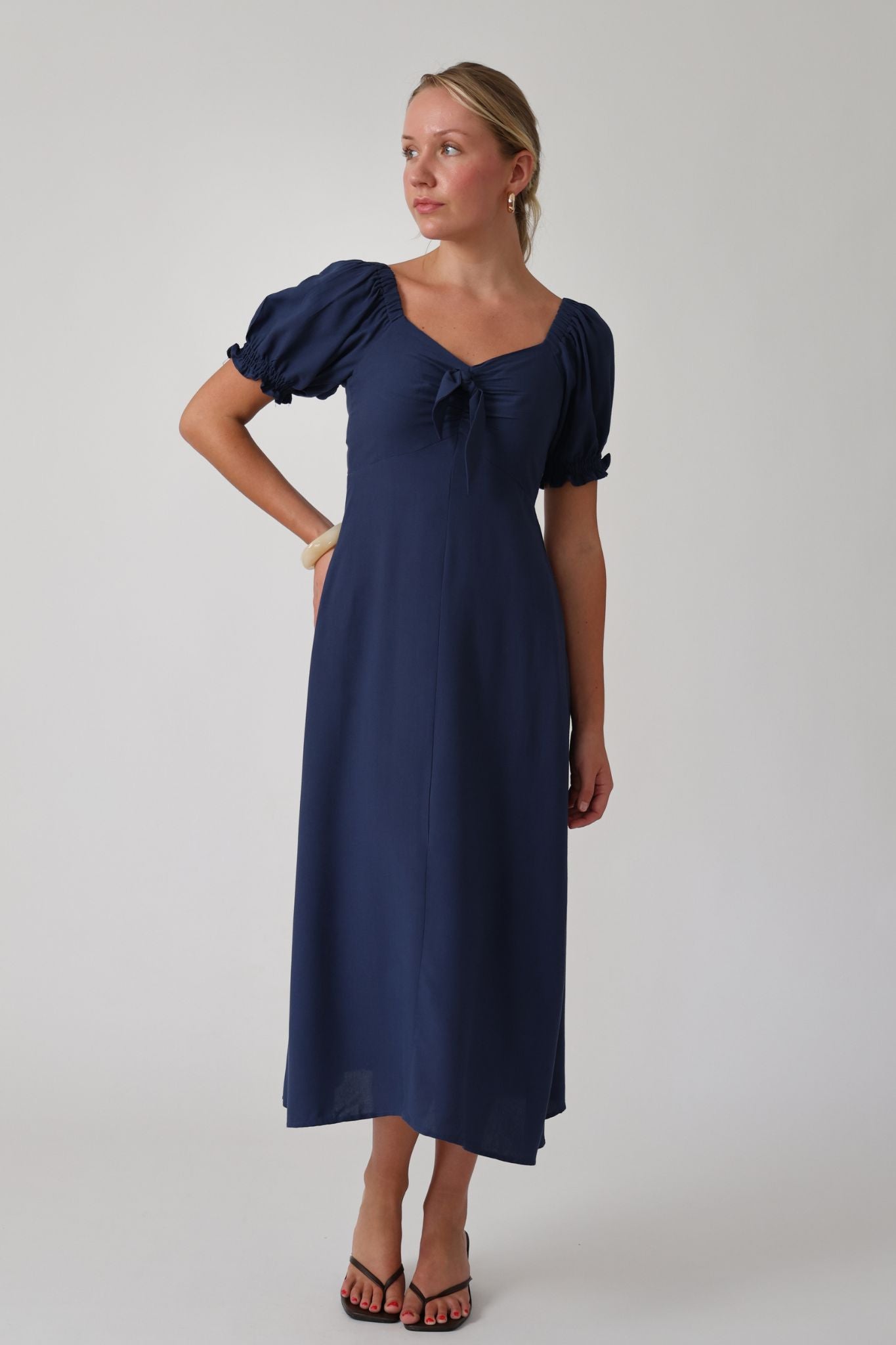 Midnight Bloom Dress- Blue