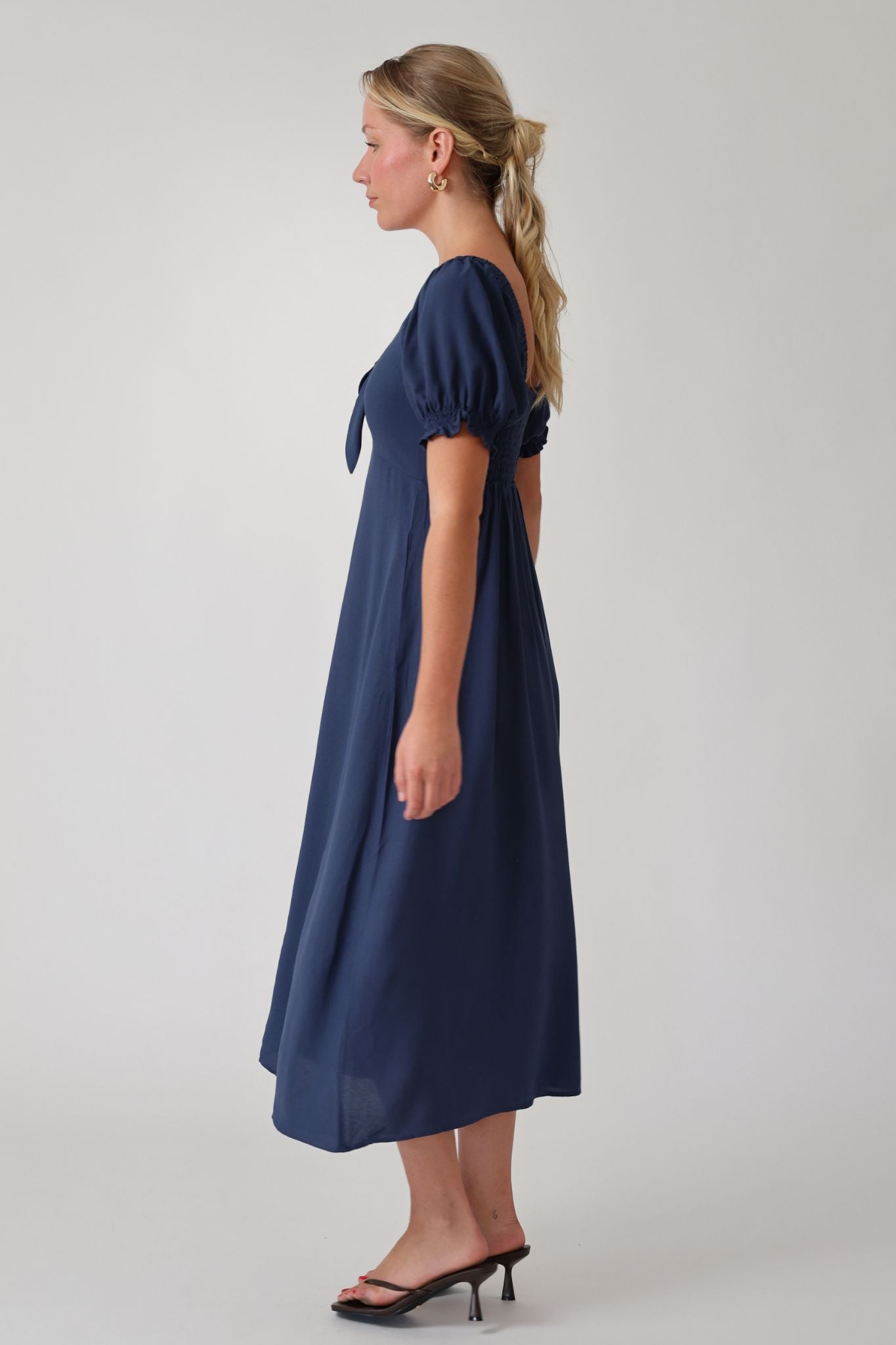 Midnight Bloom Dress- Blue