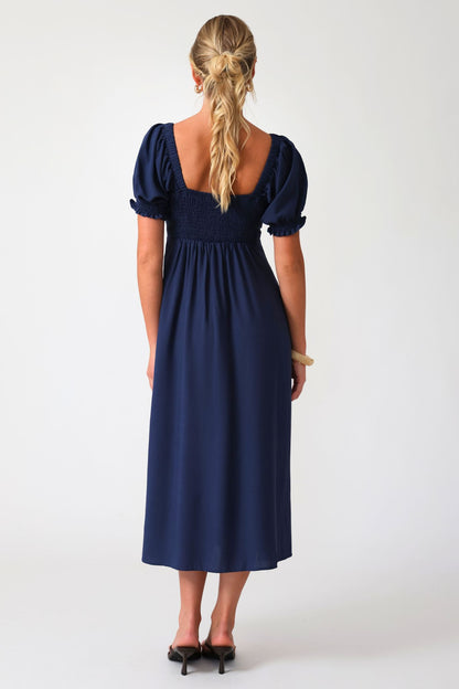 Midnight Bloom Dress- Blue