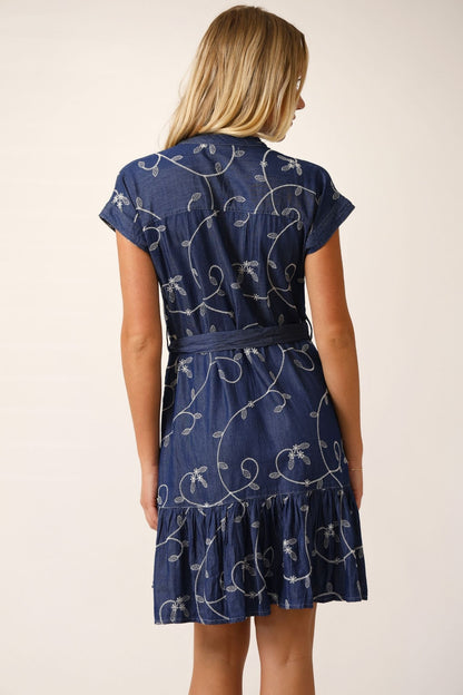 Sunlit Vine Button Dress