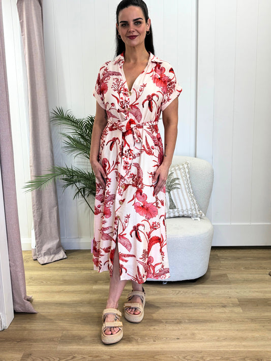 Coral Bloom Dress