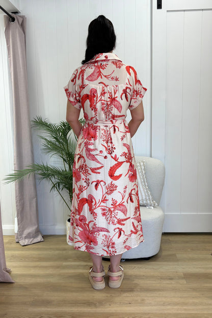 Coral Bloom Dress
