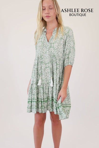 Meadow Vine Dress – Green